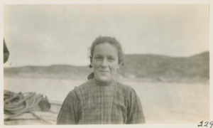 Image: Girl cook on one of the Newfoundland fishing schooners`